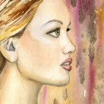 Heather Torres Art | Look | watercolor painting of woman profile