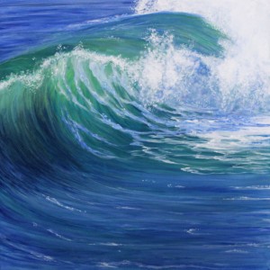 Energy Acrylic Wave Painting 24x24 Heather Torres art copy