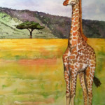 Heather Torres Art | Giraffe | watercolor painting of giraffe