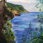Heather Torres Art | Kauai Coast | watercolor painting of coastal landscape in Kauai Hawaii