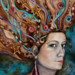 Heather Torres Art | Sarena | watercolor painting of portrait of woman with wild hair